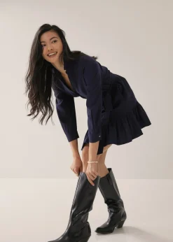 Wynn Rayon Belted Shirt Dress