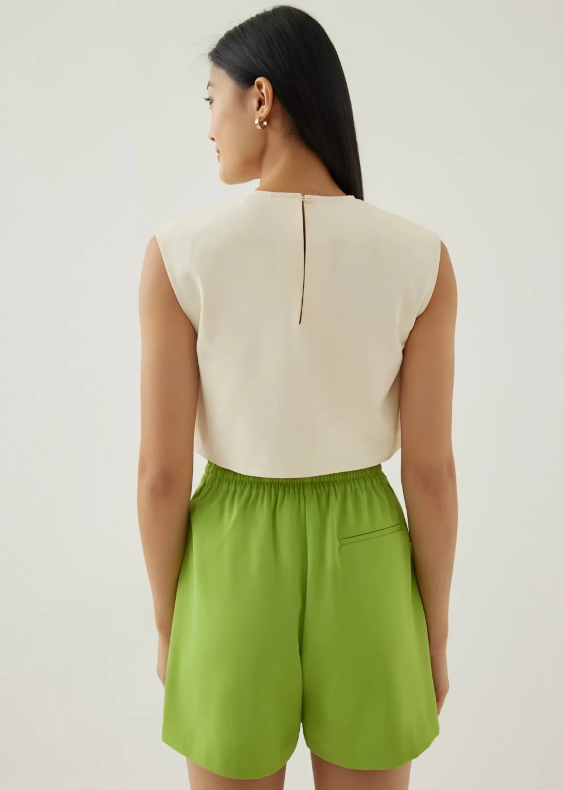 Yanni Relaxed Cotton Twill Shell Top