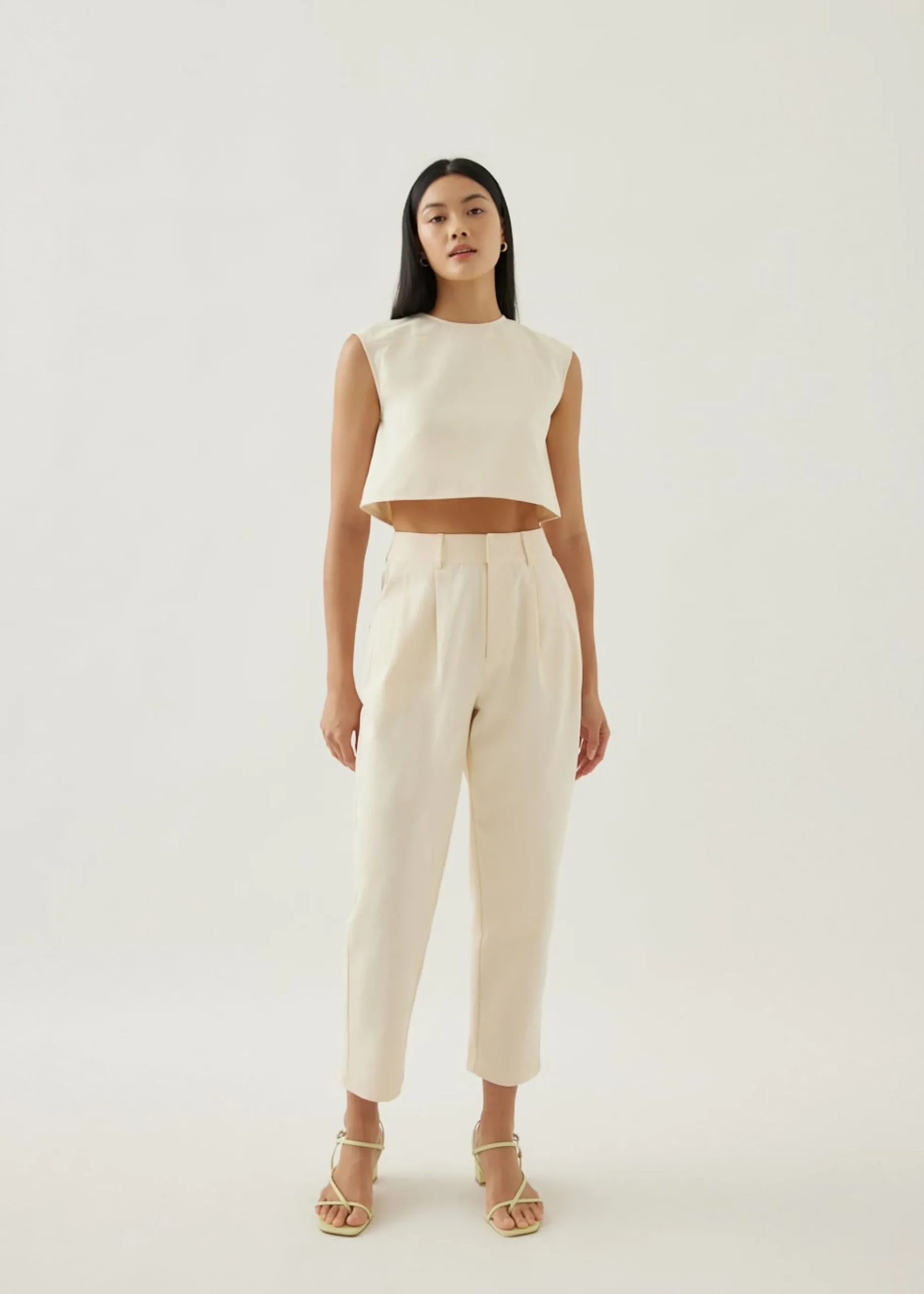 Yanni Relaxed Cotton Twill Shell Top