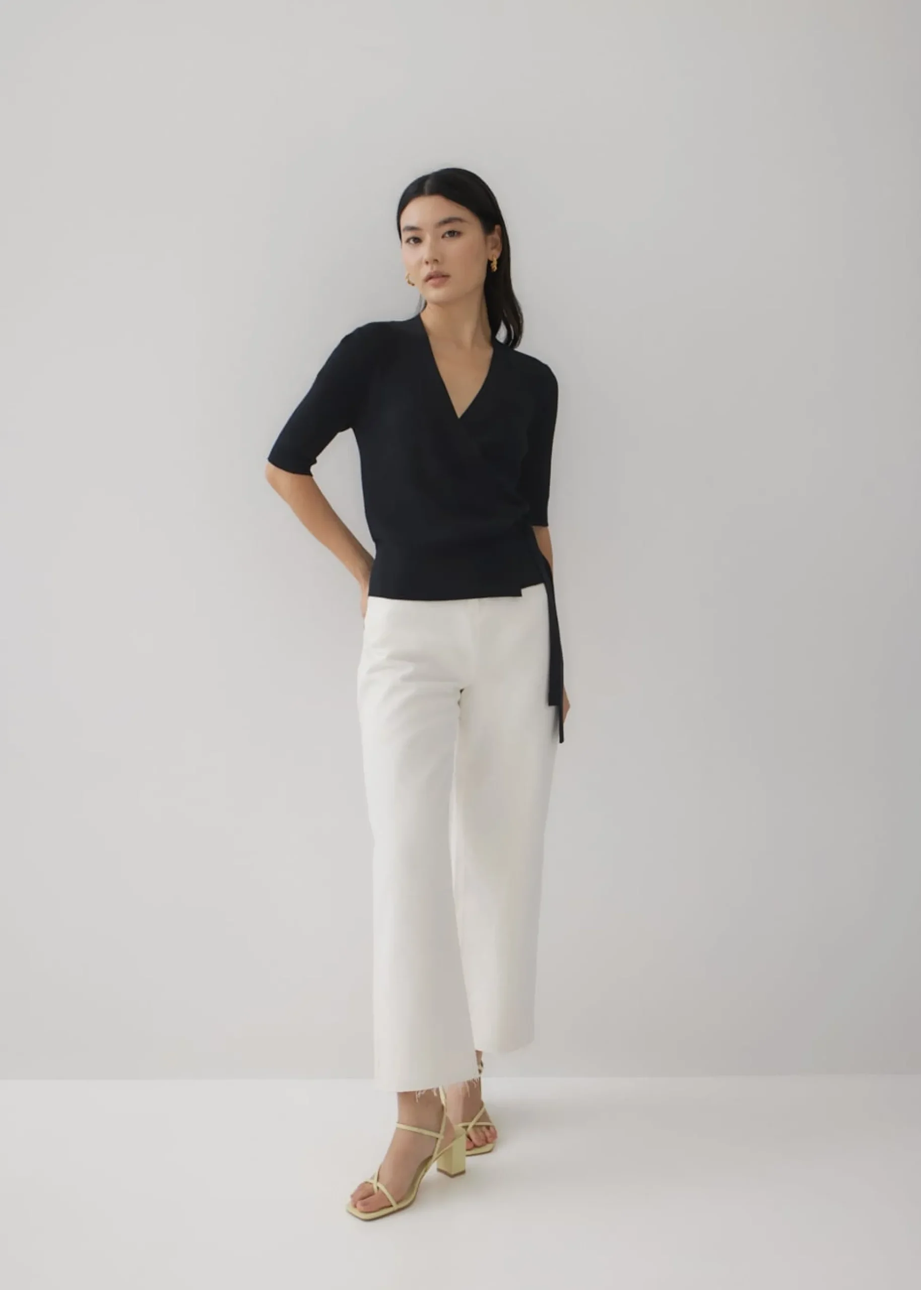 Yazmin Wrap Knit Top