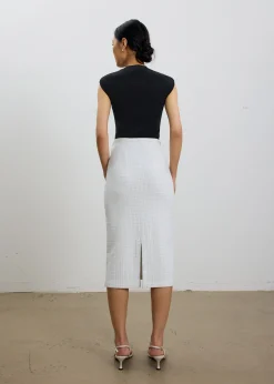 Yoko Elastic Textured Knit Midi Skirt