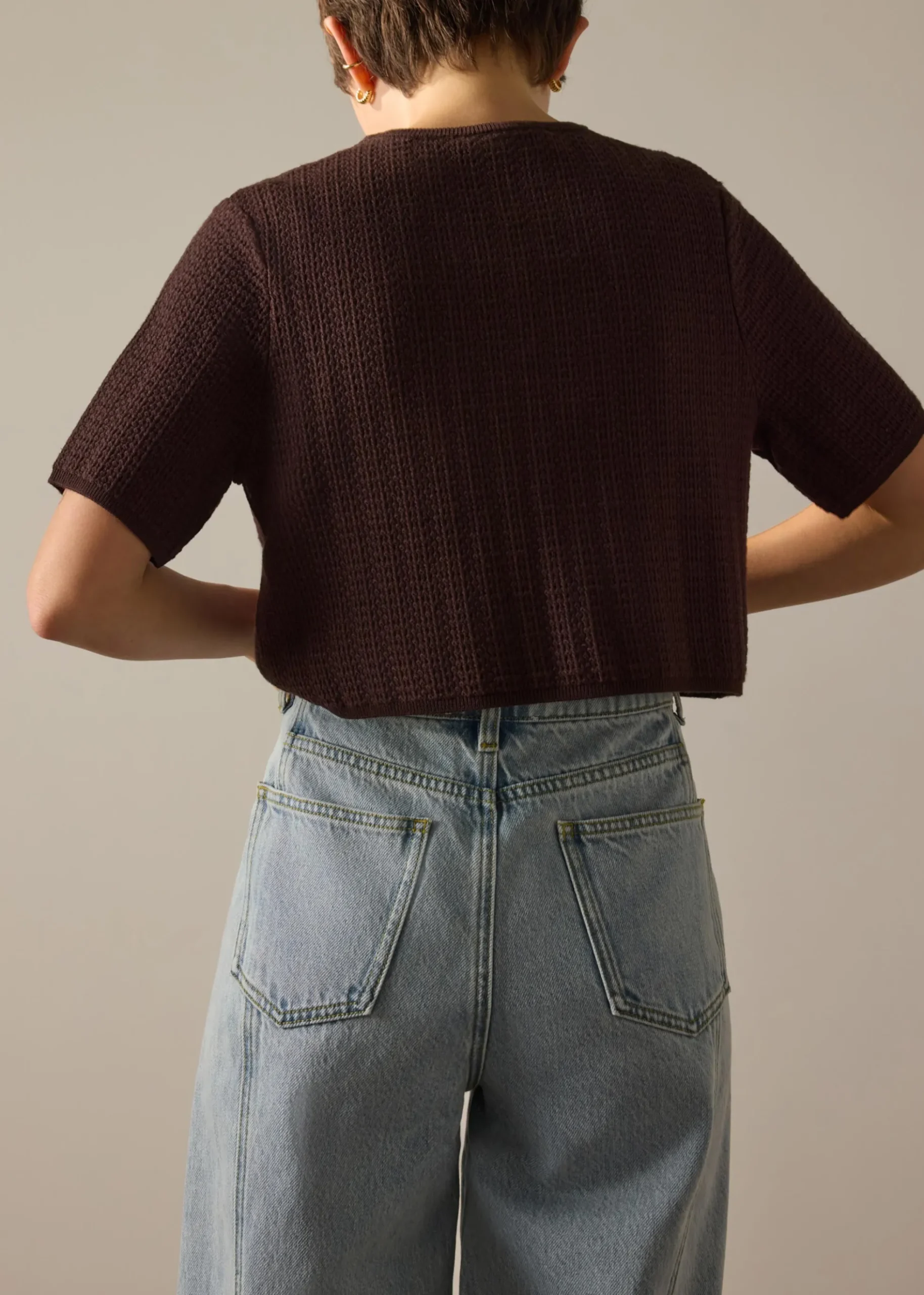 Yoko Textured Knit Boxy Top
