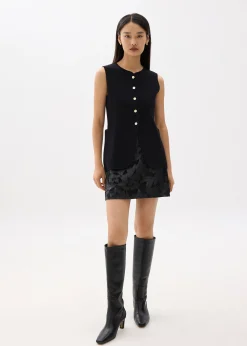 Yui Tailored Long Knit Vest