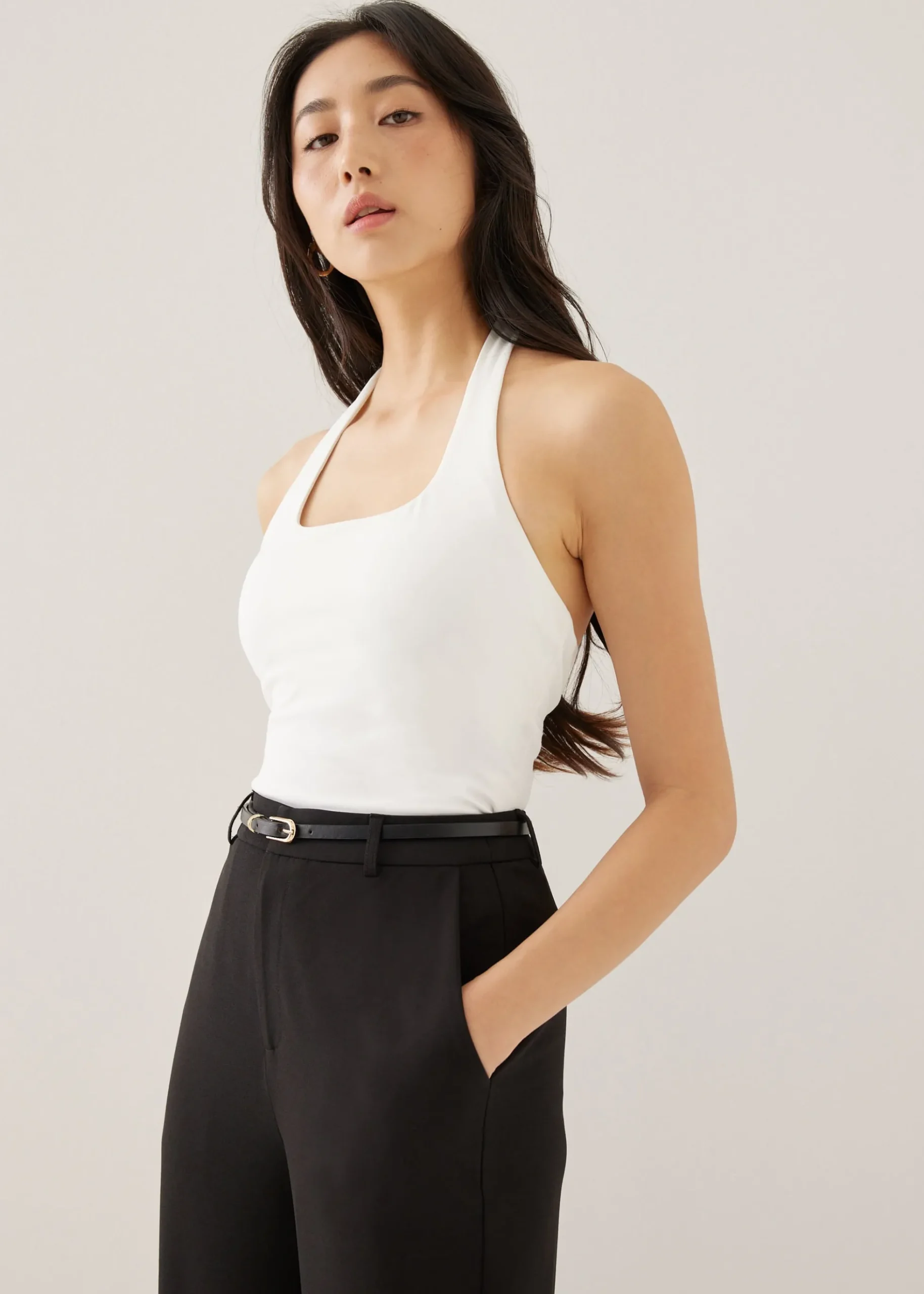 Zadie Padded Jersey Halter Top
