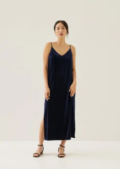 Zaley Velvet Slip Midaxi Dress