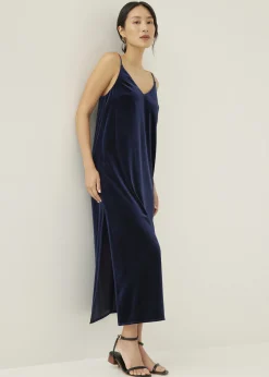 Zaley Velvet Slip Midaxi Dress