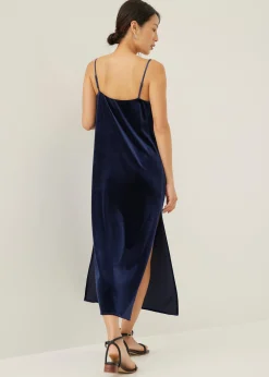 Zaley Velvet Slip Midaxi Dress