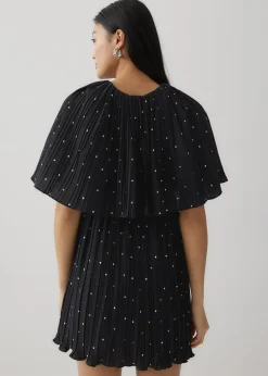 Zia Micro Pleat Polka Dot Dress