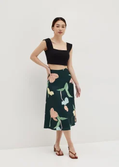 Zielle Padded Square Neck Crop Tank